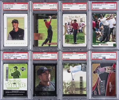 2001-2010 Tiger Woods PSA-Graded GEM MT 10 Card Collection (8 Different)